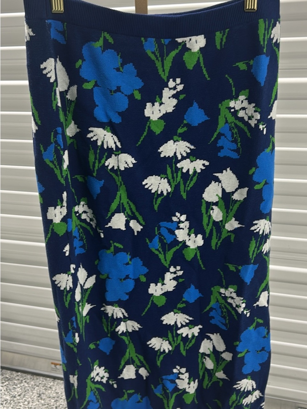 Kate Spade x Target Floral Knit Maxi Skirt - Navy, Blue, White & Green Medium NW